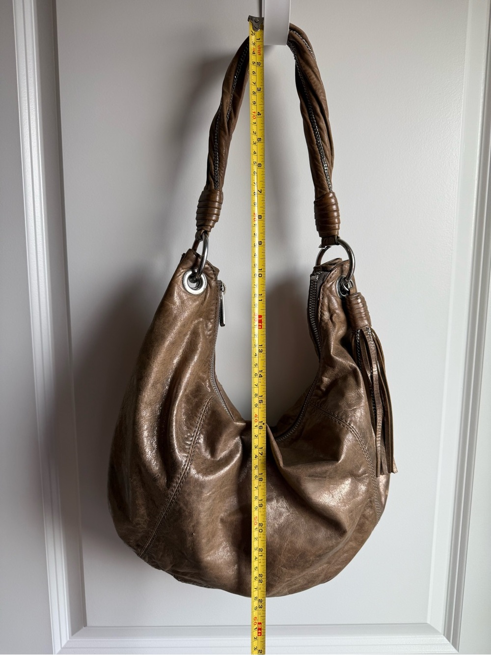 Michael Kors hobo metallic satchel purse project bag - Picture 2 of 14